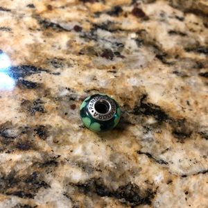 PANDORA Four Leaf Clover glass charm